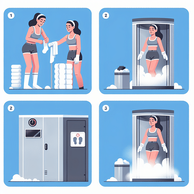athlete preparing for cryotherapy with proper attire