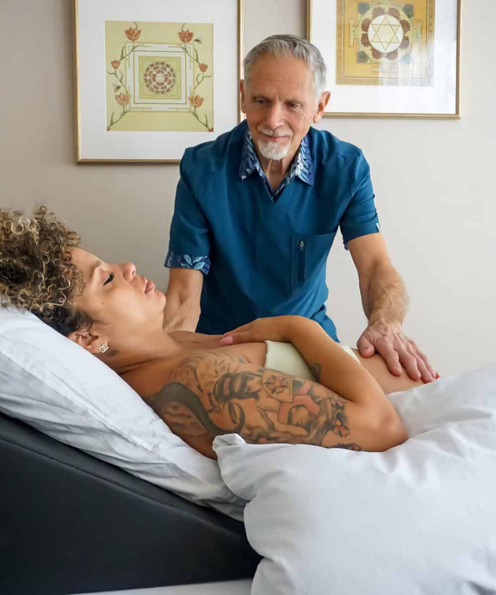 Prenatal massage session