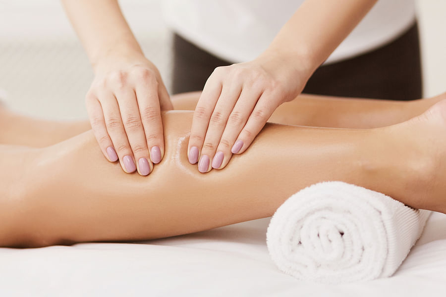 Sports massage therapy session